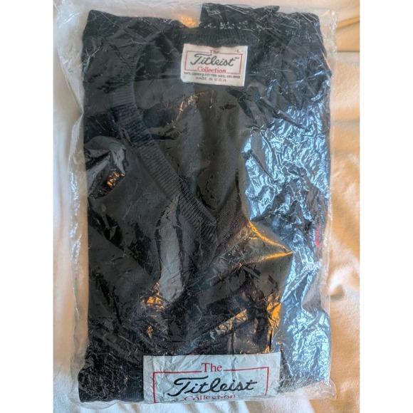 Titleist Other - New Vtg Titleist Collection V Neck Cotton Golf Sweater Indian Ridge Large USA‎